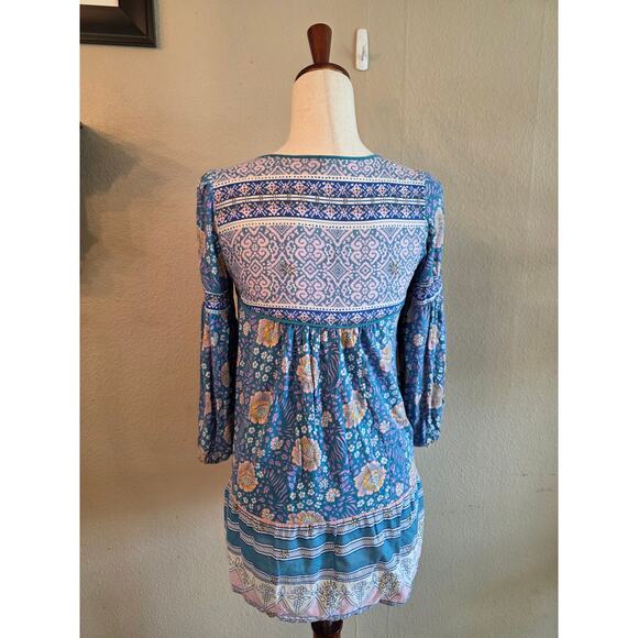 Free People Women's Tunic SZ Small Boho Floral - Picture 2 of 7